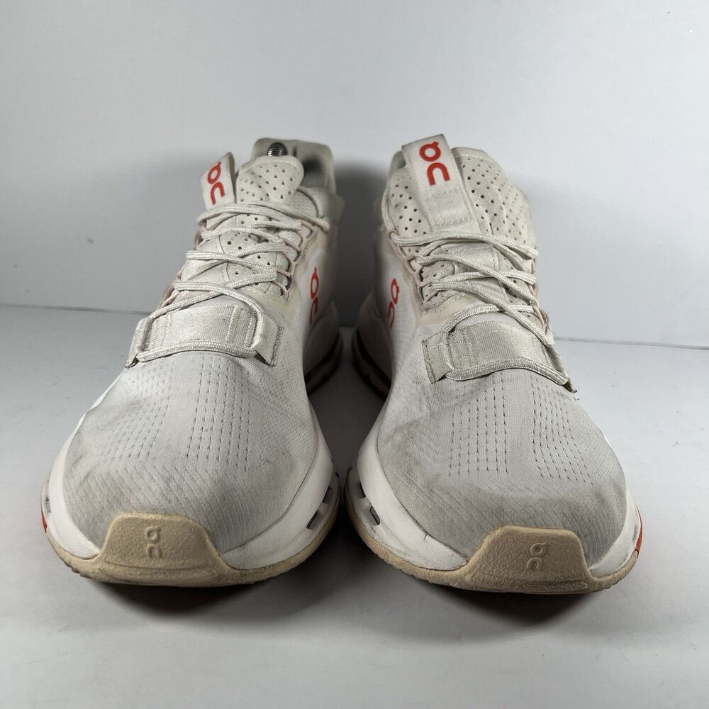 On Cloudnova 2 White/Flame Lace Up Athletic Running Shoes Sneakers Men's Size 9 - Picture 2 of 7
